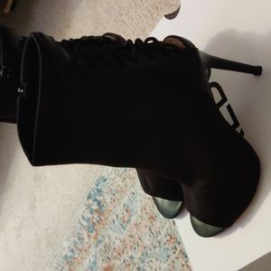 Women's Aldo open toe black booties